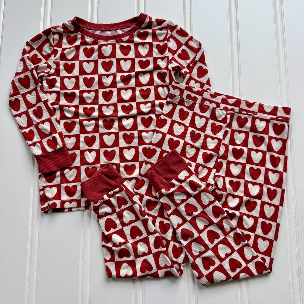 Mebie Baby Valentines Toddler Bamboo Pajamas Set